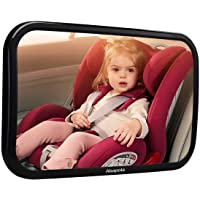 Los mejores  - Espejo Retrovisor Coche Bebé para Ver su Bebé en Asiento Trasero- Akapola Versión Actualizada 360° Rotación Gran Tamaño…